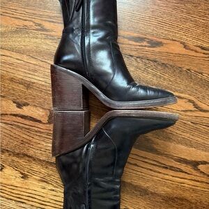 Tory Burch Black Heeled Boots with Chunky Heel